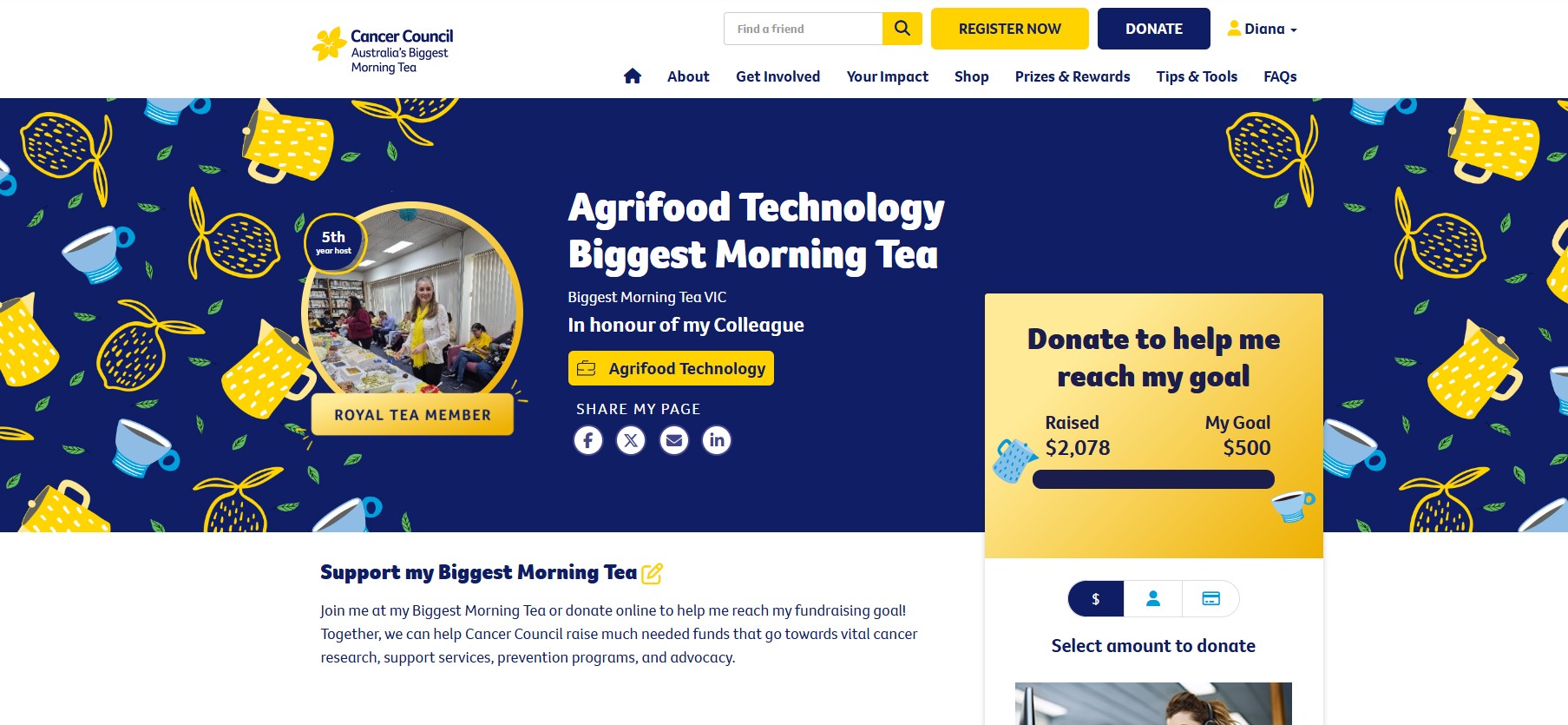 Australia’s Biggest Morning Tea – Update on Funds raised!